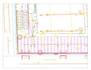 Plano cálculos lumínicos y distribución